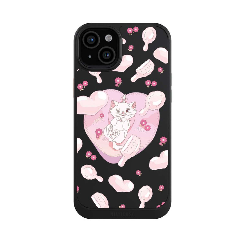 iPhone 15 Plus NIVOcore Aristocats Marie Hearts Pink Transparent