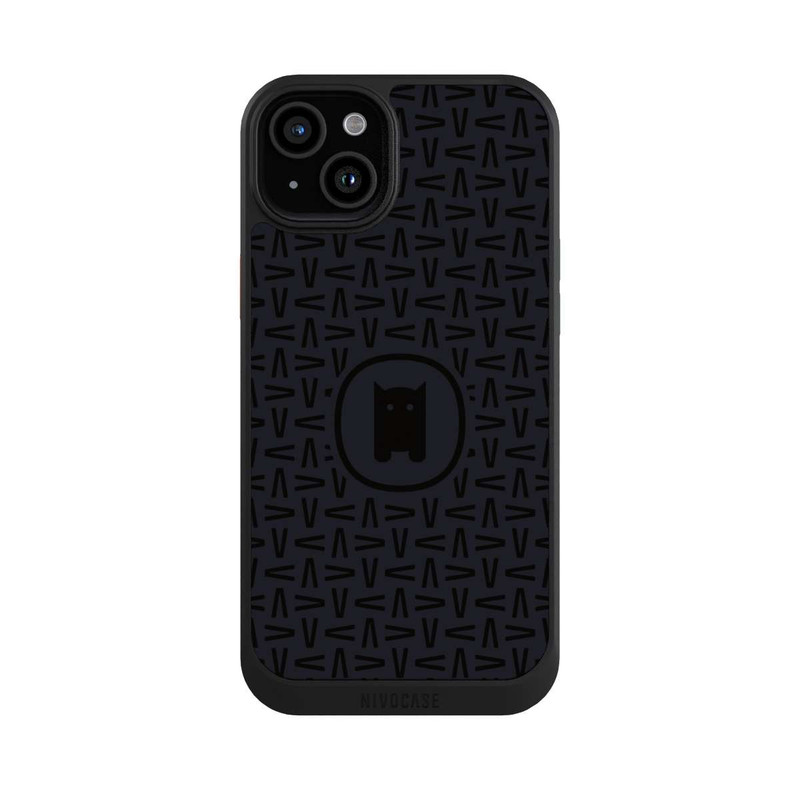 iPhone 15 Plus NIVOcore Nivocase Muster Schwarz Grau