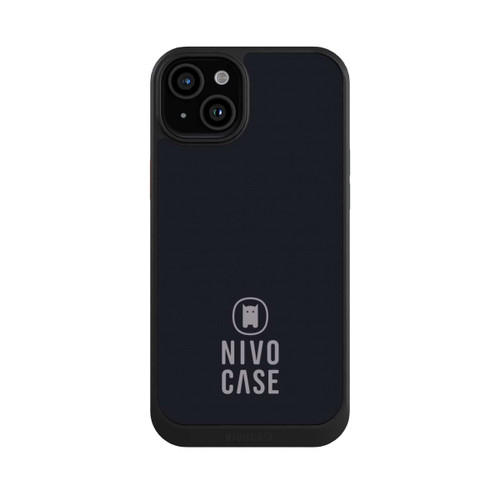Apple iPhone 15 Plus NIVOcore Nivocase Logo Schwarz Grau