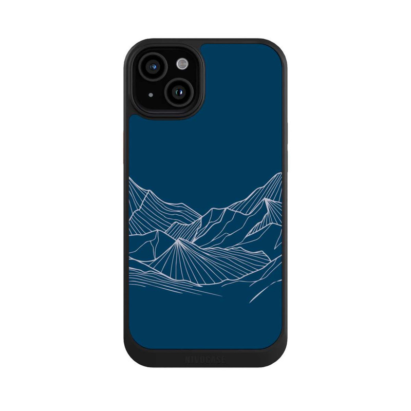 iPhone 15 Plus NIVOcore Konturlinien des Blue Mountain
