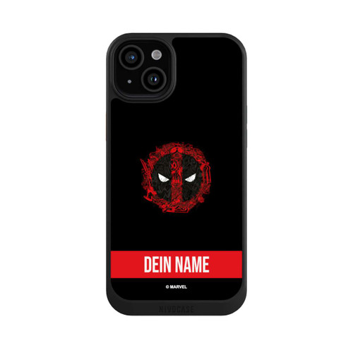 Apple iPhone 15 Plus NIVOcore Deadpool Logo Personalisierbar