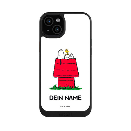Apple iPhone 15 Plus NIVOcore Snoopy and Woodstock Classic Personalisierbar