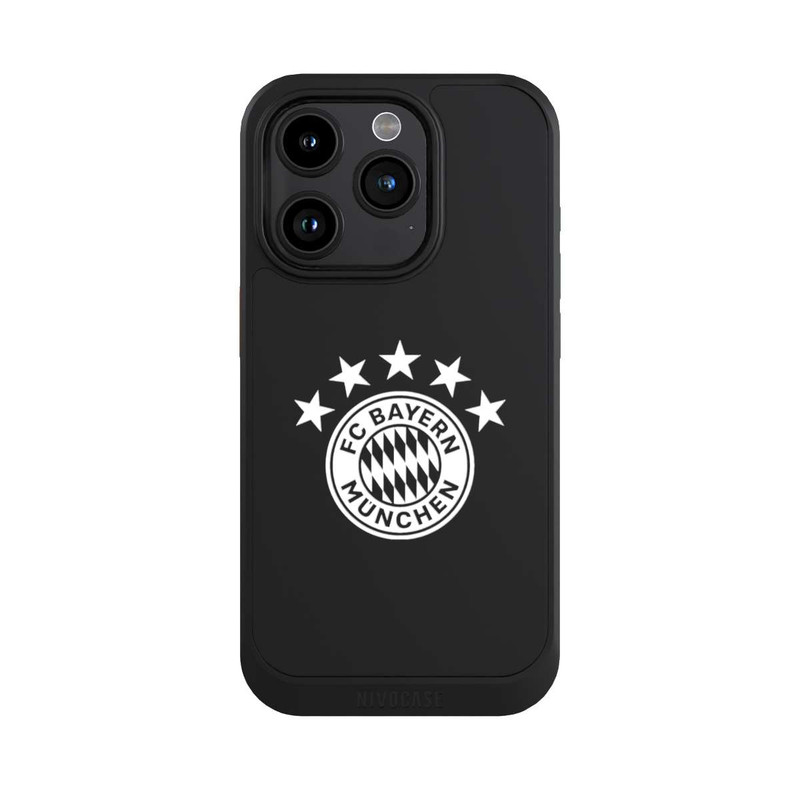 iPhone 15 Pro NIVOcore FCB Logo einfarbig mit Sternen - ohne Hintergrund