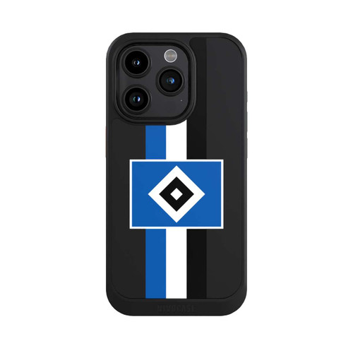 Apple iPhone 15 Pro NIVOcore HSV Streifen - Blau-Weiß-Schwarz - ohne Hintergrund