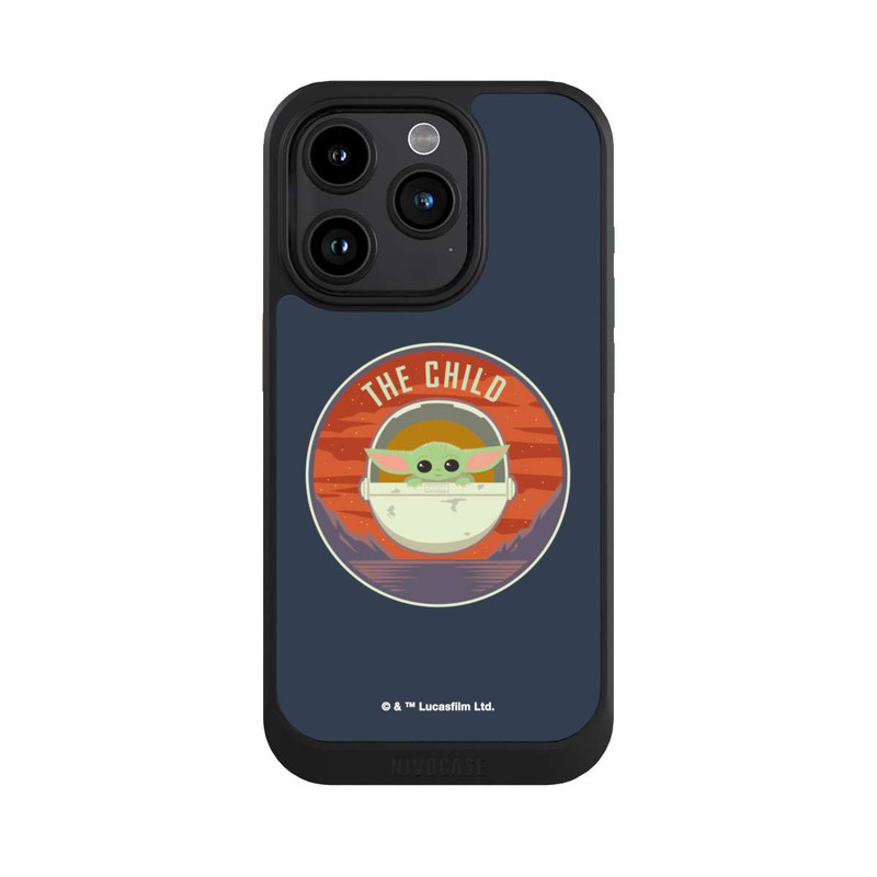 iPhone 15 Pro NIVOcore The Child Badge bleu