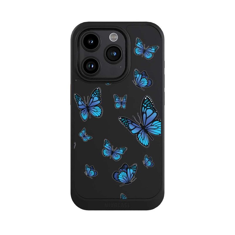 iPhone 15 Pro NIVOcore Schmetterlingmuster Transparent