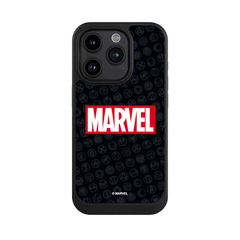iPhone 15 Pro NIVOcore Marvel Logo Black Red 