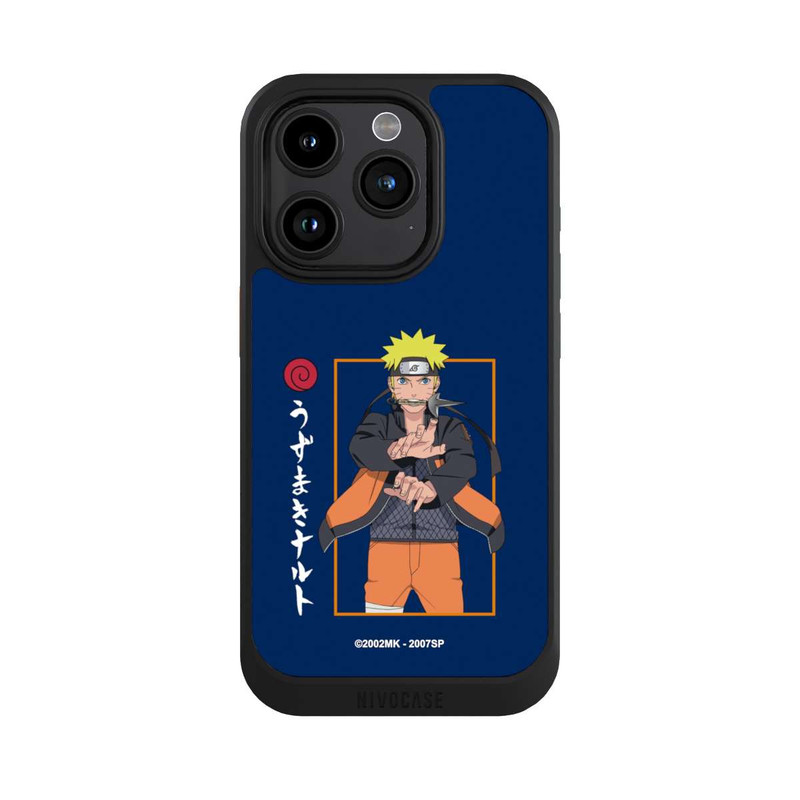 iPhone 15 Pro NIVOcore Naruto Position de Combat bleu