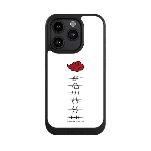 Apple iPhone 15 Pro NIVOcore Symboles blancs des membres d'Akatsuki
