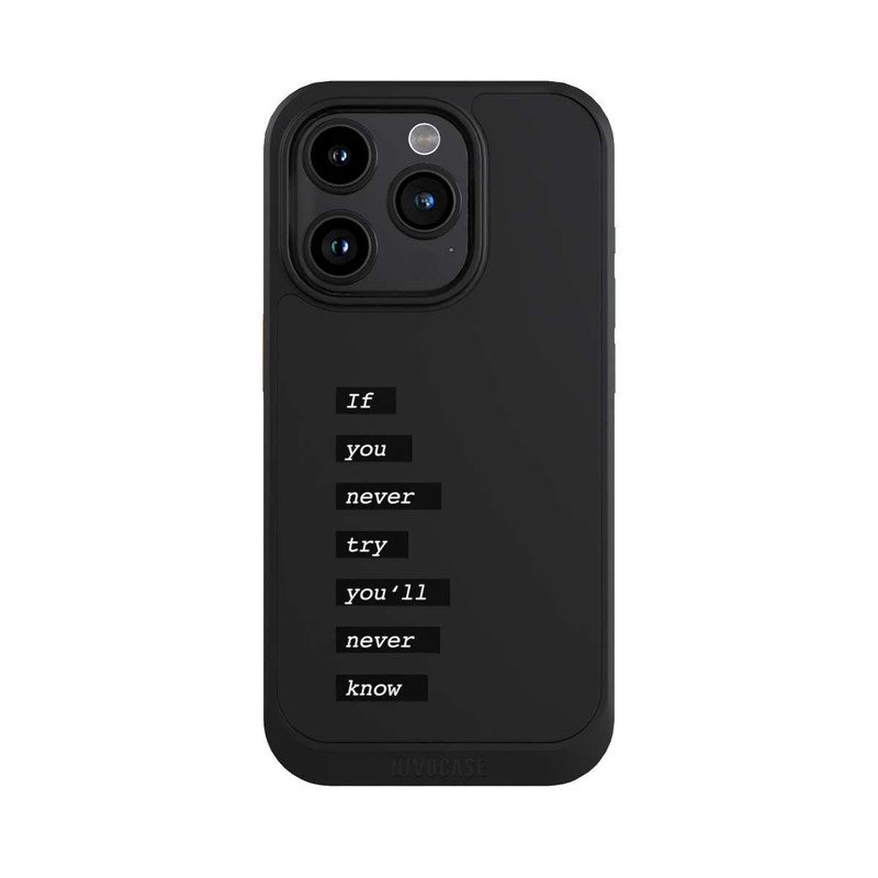 iPhone 15 Pro NIVOcore If You Try Black Transparent