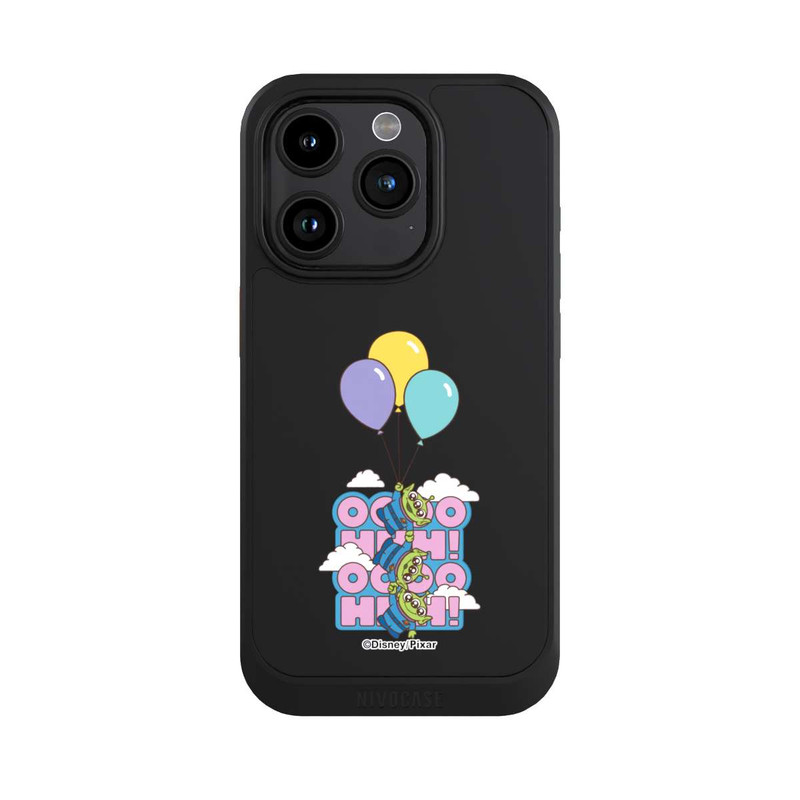 iPhone 15 Pro NIVOcore Toy Story Aliens Balloons OOOOHHH Transparent