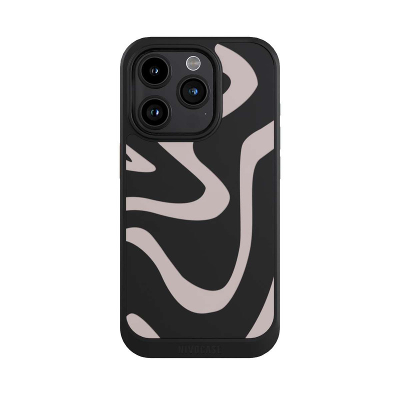 iPhone 15 Pro NIVOcore Linien Wellig Transparent