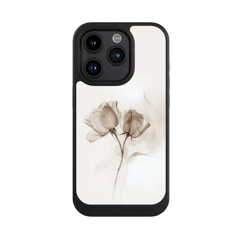 iPhone 15 Pro NIVOcore Braune Rose Blume Nebel
