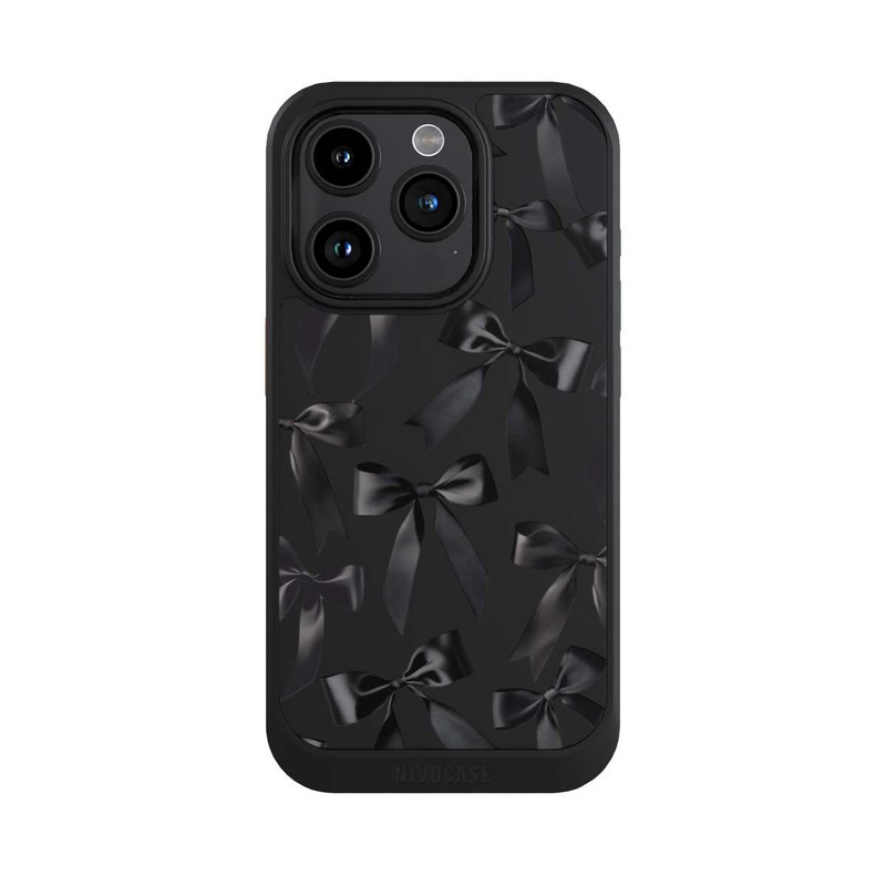 iPhone 15 Pro NIVOcore Black Satin Bow
