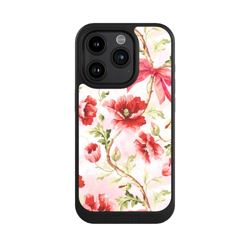 iPhone 15 Pro NIVOcore Poppies Pattern Pink