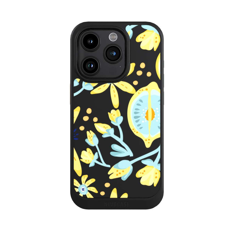 iPhone 15 Pro NIVOcore Lemon Summer Pattern Transparent Yellow