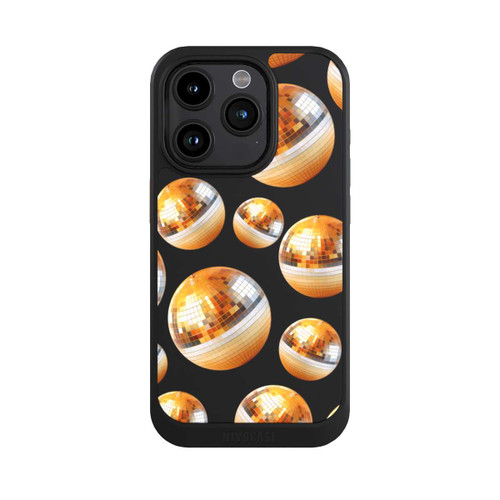 Apple iPhone 15 Pro NIVOcore Disco Ball Party Gold Orange Transparent with AI