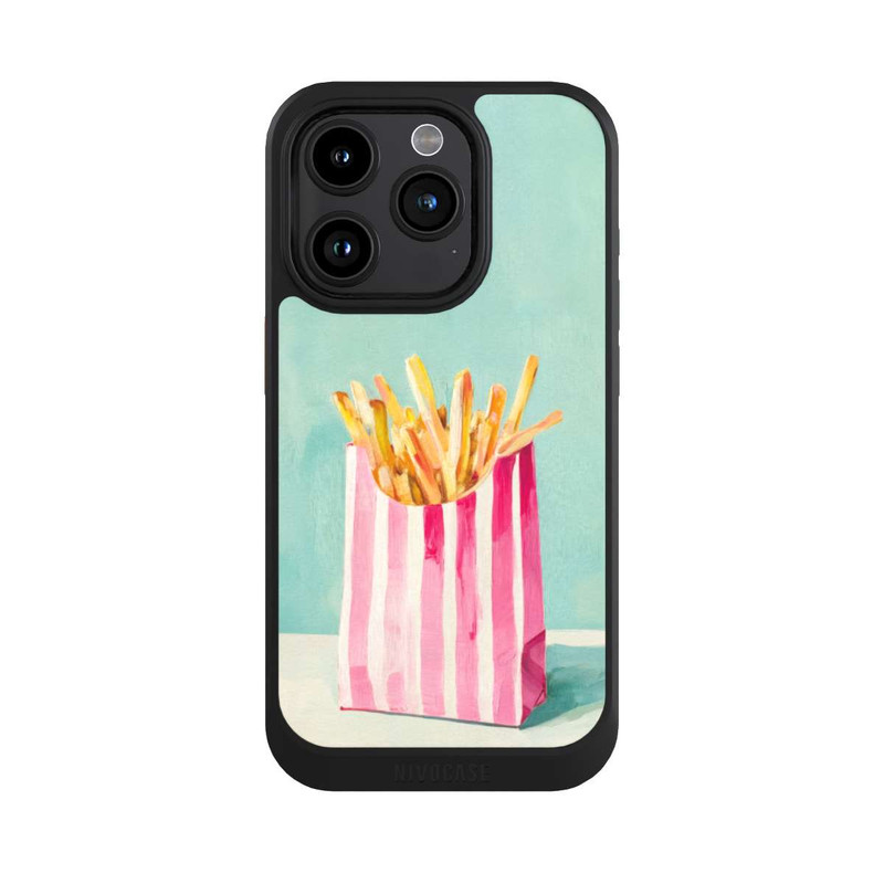 iPhone 15 Pro NIVOcore Retro Pommes Blau Watercolor