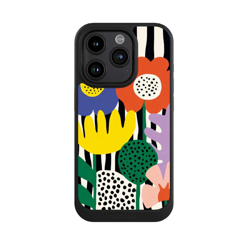 iPhone 15 Pro NIVOcore Flowers Striped Background