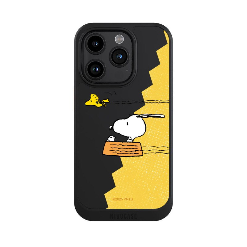 iPhone 15 Pro NIVOcore Peanuts-Snoopy und Woodstock Transparent