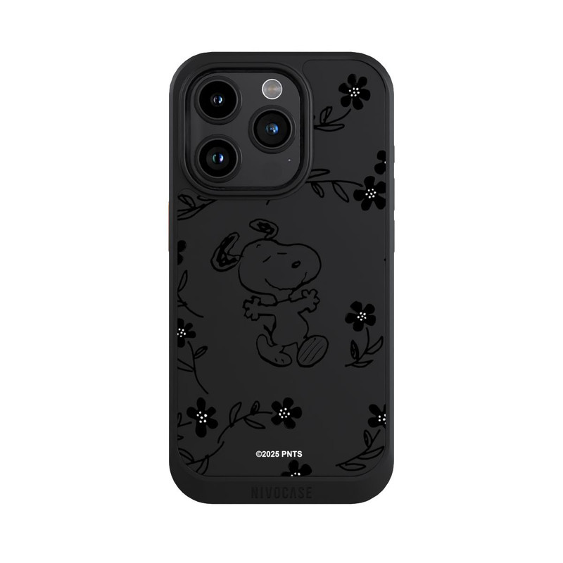 iPhone 15 Pro NIVOcore Snoopy und Flowers Transparent