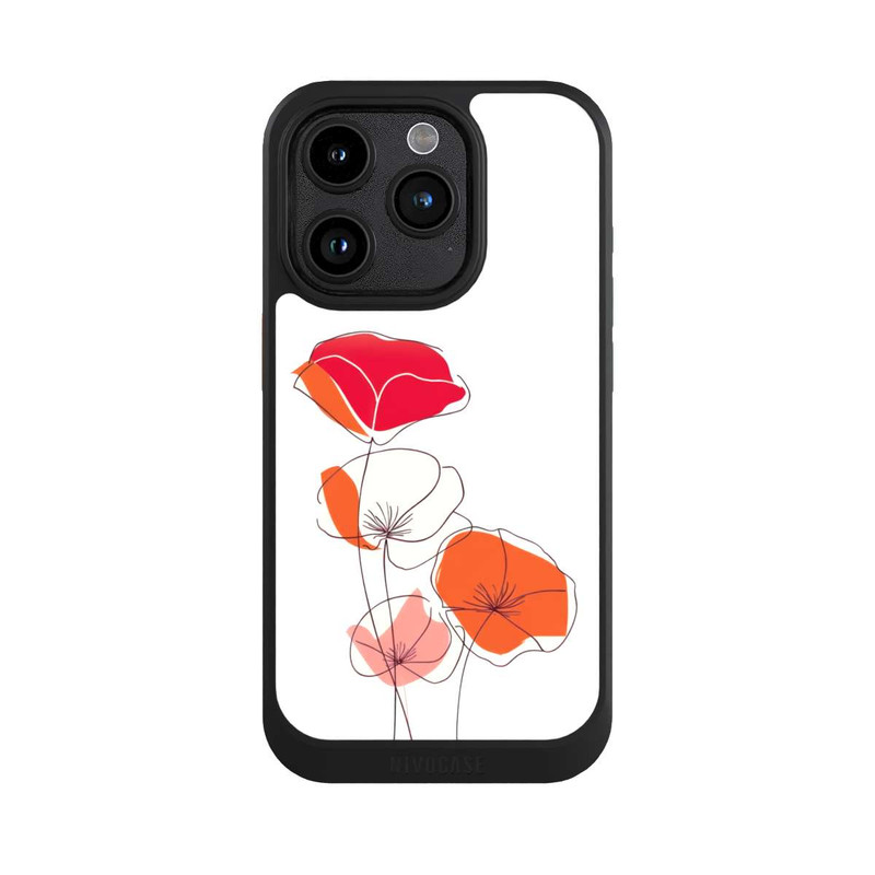iPhone 15 Pro NIVOcore Poppies Line Art