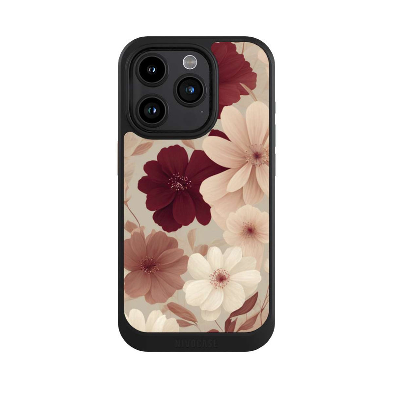 iPhone 15 Pro NIVOcore Romantic Flowers Beige with AI