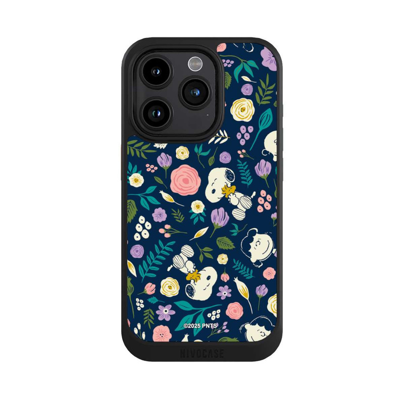 iPhone 15 Pro NIVOcore Peanuts Dark Flower Pattern