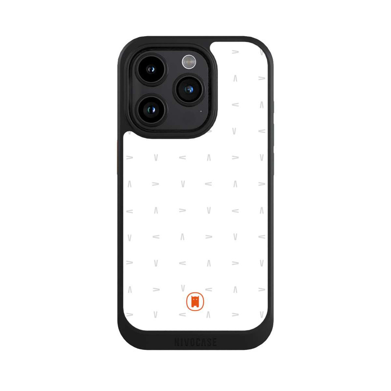 iPhone 15 Pro NIVOcore Nivocase Muster Weiss Grau