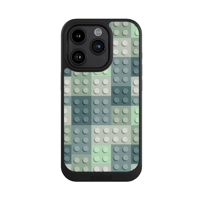 iPhone 15 Pro NIVOcore Grünes Blockmuster