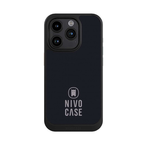 Apple iPhone 15 Pro NIVOcore Nivocase Logo Schwarz Grau