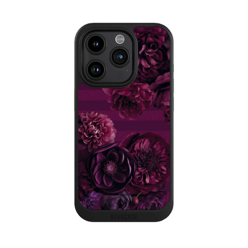Apple iPhone 15 Pro NIVOcore Majestic Baroque Blossom Dream Burgundy Pink mit KI