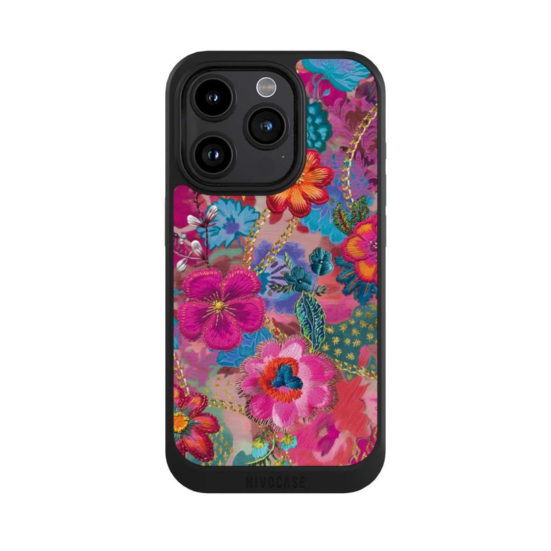 iPhone 15 Pro NIVOcore Patchwork Blumen Mit KI