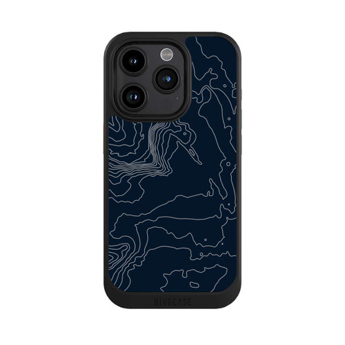 Apple iPhone 15 Pro NIVOcore Berg Höhenlinien Dunkel