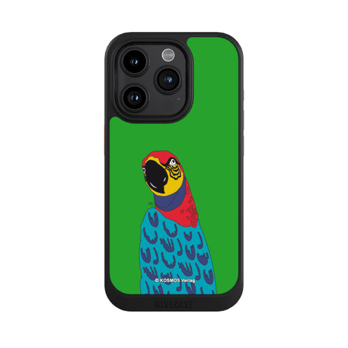 Apple iPhone 15 Pro NIVOcore Drei Fragezeichen und der Super-Papagei