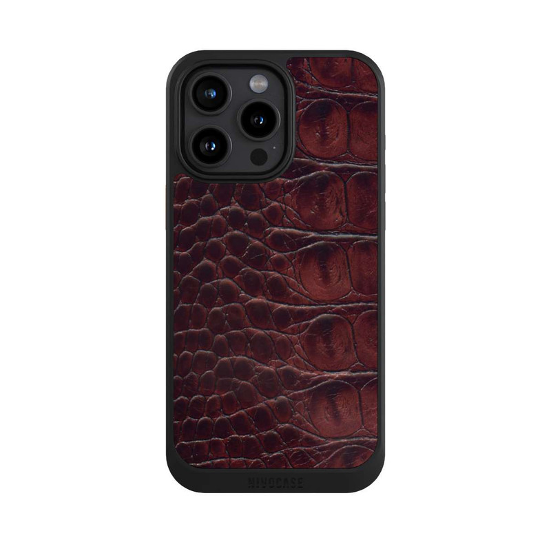 iPhone 15 Pro Max NIVOcore Cuir de Crocodile