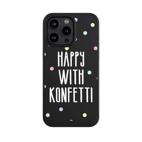 Apple iPhone 15 Pro Max NIVOcore Happy with Konfetti White ohne Hintergrund