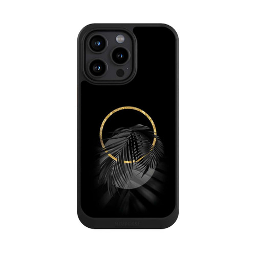 Apple iPhone 15 Pro Max NIVOcore tropische Blätter schwarz