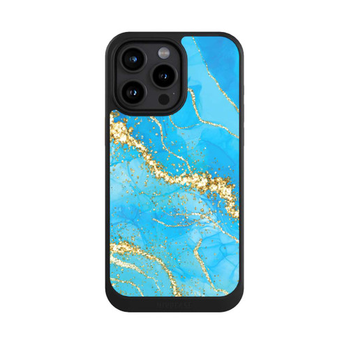Apple iPhone 15 Pro Max NIVOcore Türkis-goldene Tapete