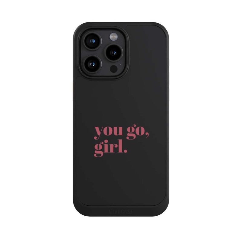 iPhone 15 Pro Max NIVOcore You Go Girl Rosa Transparent