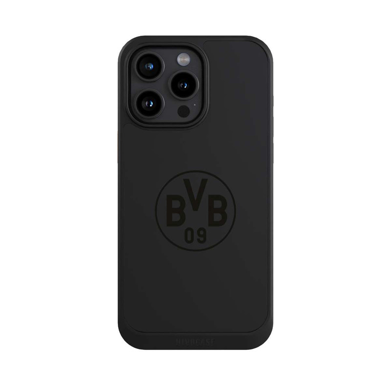 iPhone 15 Pro Max NIVOcore BVB Logo Schwarz Transparent