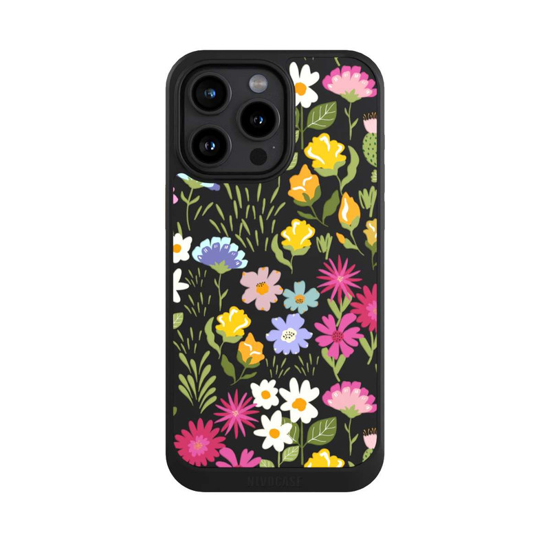 iPhone 15 Pro Max NIVOcore Summer Flowers Pattern Transparent