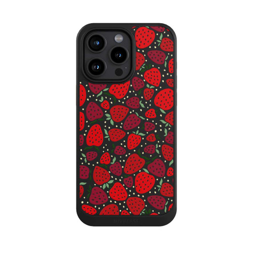 Apple iPhone 15 Pro Max NIVOcore Erdbeermuster Comic Transparent