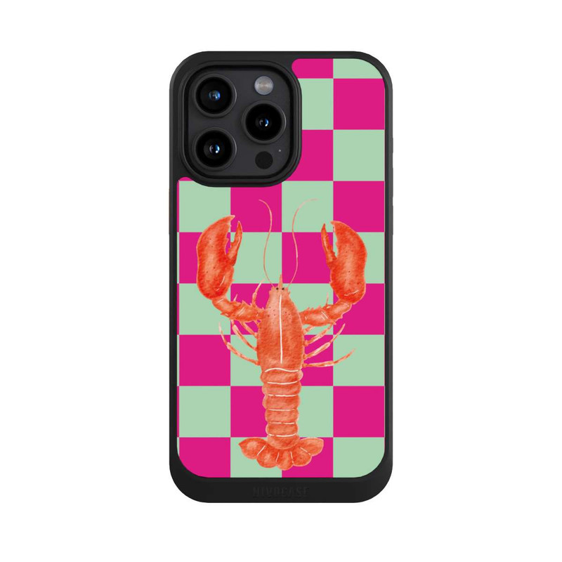 iPhone 15 Pro Max NIVOcore Pink Checkers Lobster