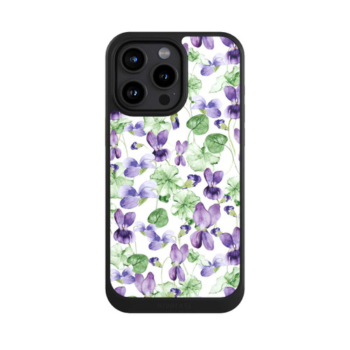Apple iPhone 15 Pro Max NIVOcore Purple Wildflowers Pattern Watercolor