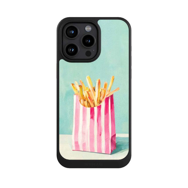 iPhone 15 Pro Max NIVOcore Retro Fries Blue Watercolor