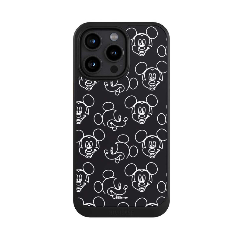 iPhone 15 Pro Max NIVOcore Disney Mickey Muster Schwarz