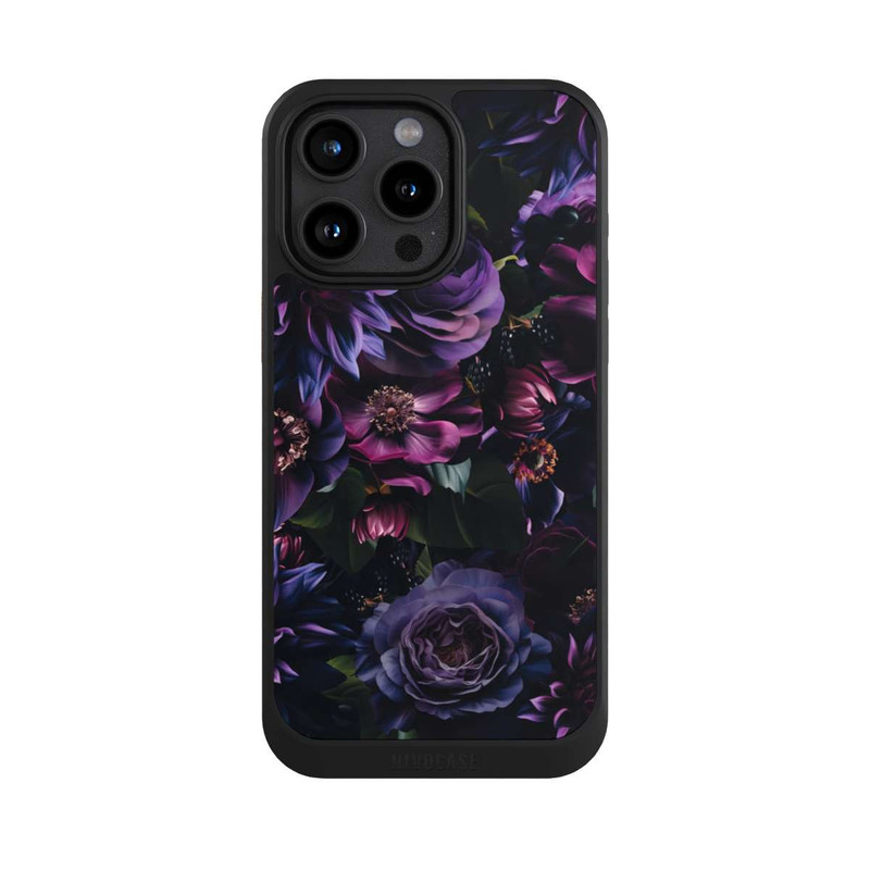 iPhone 15 Pro Max NIVOcore Dark Purple Flowers