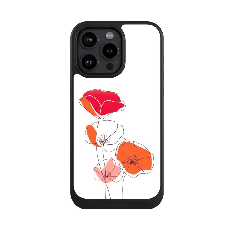 iPhone 15 Pro Max NIVOcore Poppies Line Art