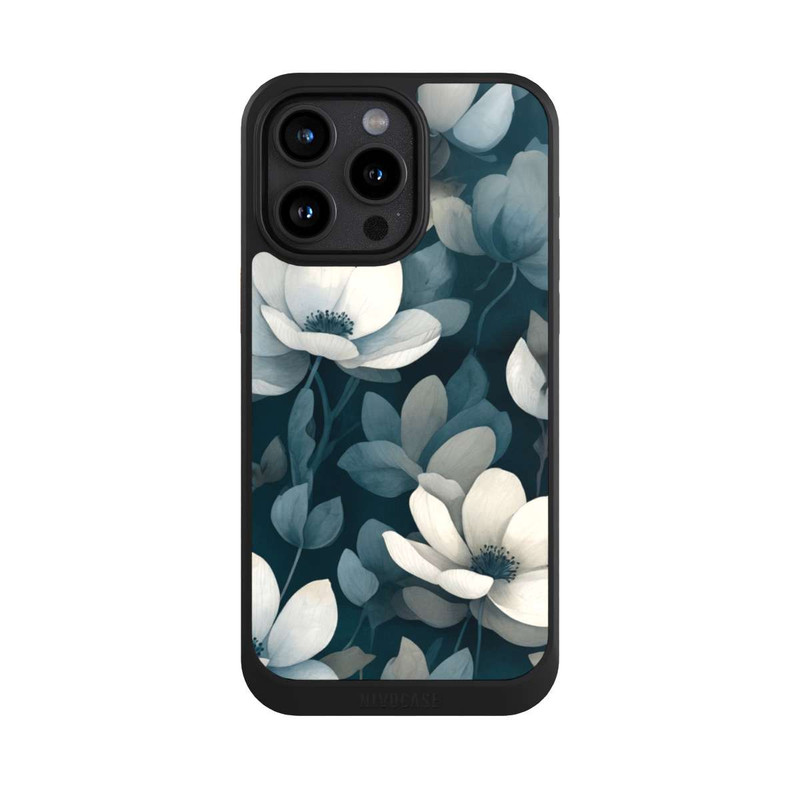 iPhone 15 Pro Max NIVOcore Negative Flower Petrol White with AI